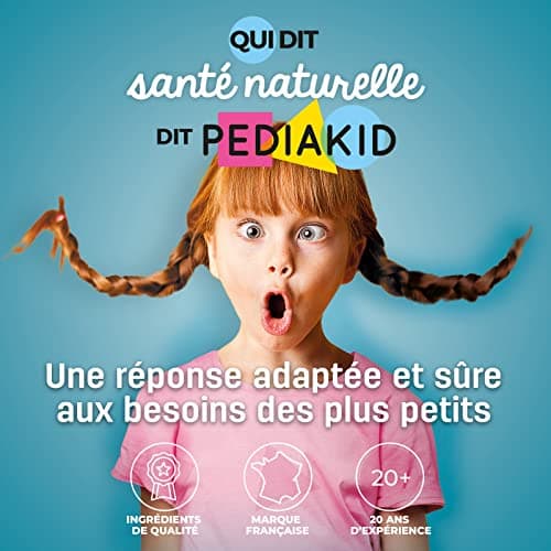 PEDIAKID Gommes Immunité Naturelles au Délicieux Arôme de Framboise - Soutiennent le Système Immunitaire - 60 gommes