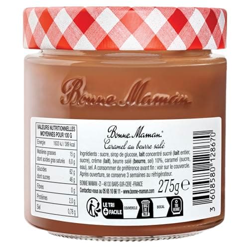 Bonne Maman Caramel Beurre Salé Crémeux - 275g, Confiserie pour Toute la Famille - With Vanilla Flavor
