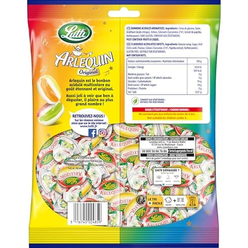 Lutti Arlequin Original 400g Pelletisserie Élégante pour Femmes en Voyage
