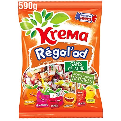 Krema Gommes Multifruits 590g Sucré Naturel Snack Sain pour Enfants Fête École