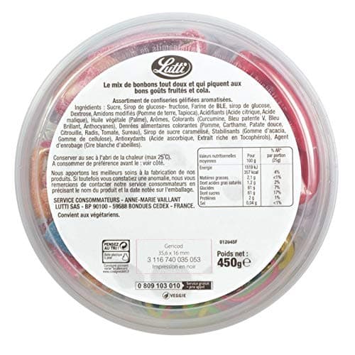 Tubo Dooo Fizz LUTTI 450g pour Ados - Enfant - Après Sport - Rassérénant - Lot de 3