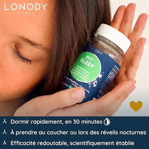 Lonody - Gummies Sommeil Extra Fort Pack 2 Mois - Mélatonine 1,9 mg, Valériane et Tryptophane - Complément Alimentaire R