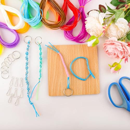 Beihre Scoubidou Elastique Cordon 200Pcs pour DIY Bracelet Collier Porte-Clés | Couleurs Multicolores | Idéal pour Enfan
