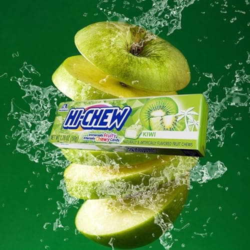 HI-CHEW Bonbons à Mâcher Saveur Pomme Verte Populaire par les Adolescents lors de l'École Matin et Après-Sexe Dur et Cra