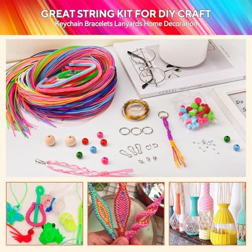 Kits Scooby Doo Scoubidou 295 Pièces pour Enfants Jouets Artisanat Sellier Perles Bois Pompons Bricolage Colliers Bracel