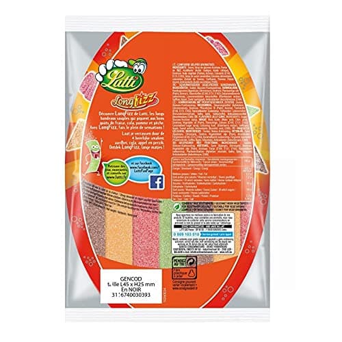 LUTTI Long Fizz 200G - Lot De 4 pour Ados en Matinée de Week-End
