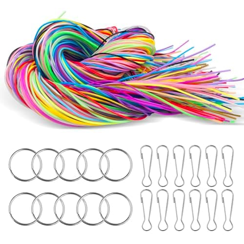 Tekenewbse Scooby Doo Scoubidou Pastel Fil Elastique - Cordon Pailleté pour Brassage Colliers 200 Pcs | Accessoires de M