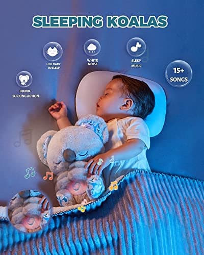 AUBY Soothe 'n' Cuddle Koala - Jouet en Peluche avec 10 Berceuses | Cadeau pour Enfants de 0 à 5 Ans