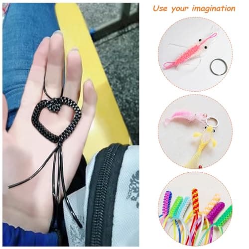 Tekenewbse Scooby Doo Scoubidou Pastel Fil Elastique - Cordon Pailleté pour Brassage Colliers 200 Pcs | Accessoires de M