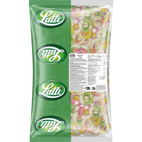 Lutti Arlequin Fizz 2kg Sans Sucre - Bouteilles en verre pour Famille/Frères et Sœurs - Rich en Électrolytes, Idéal pour