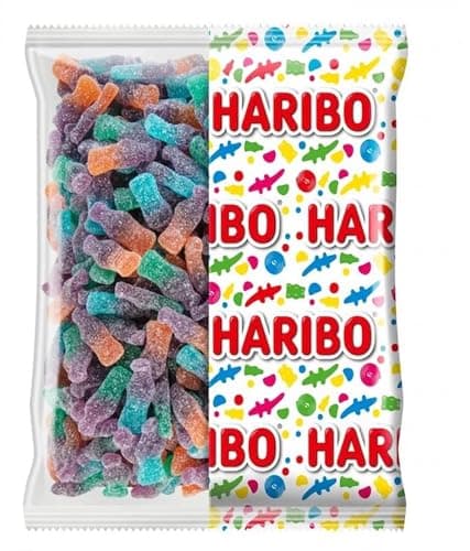 HARIBO - Bonbons Piquants Sans Colorants Artificiels - 2 kg Vrac pour 3 Goûts Mystères - Gummy Candy Acidules - Sweet Tr