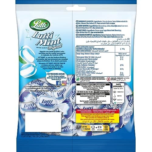 Luttmint Menthe Fraîche Originale 100g (Pack de 2) Sugar Free pour Enfants et Adultes - Gomme à Menthe Fraîche Naturelle