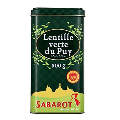 Sabarot - Lentilles Vertes du Puy A.O.P. 500g - Produits Bio, Ingrédients Naturels, Idéal pour les Recettes Saines