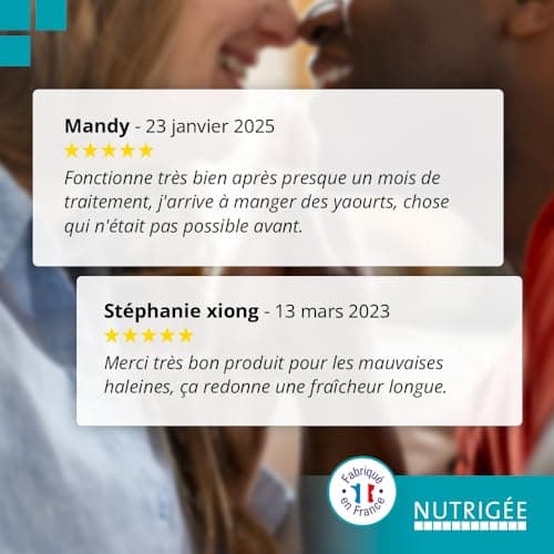 NUTRIGÉE Digest Haleine Mauvaise Haleine & Digestion | Neutralise Odeurs Buccales & Gaz Intestinaux 14 Comprimés Fabriqu