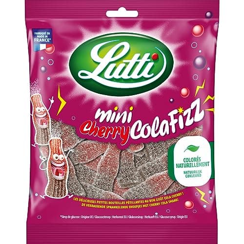 Lutti Cherry Cola Fizz Boisson Gazeuse 100 g Mini Collation Sans Sucre