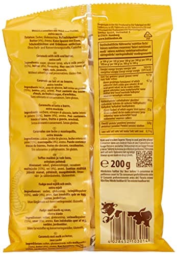 Kuhbonbon Caramels au Lait/Beurre Classiques 200 g - Bonbons Goûteux Ideaux en Snack ou Cadeau