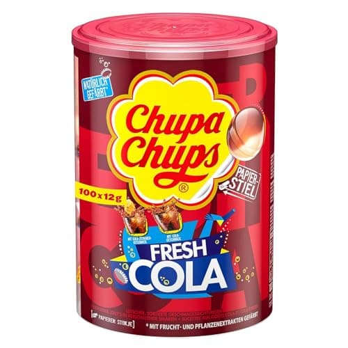 Chupa Chups Cola Sucettes pour l'été (100 x 12 g)  
Chupa Chups Cola Sucettes en promo (100 x 12 g)  
Chupa Chups Cola S