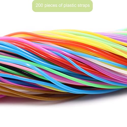 Fil Scoubidou 20 Couleurs, 15 Clips + 15 Porte-Clés en Plastique, Pour Bijouterie et Bricolage DIY, Création Main
