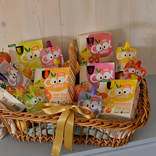 Vitabio Cool Fruits Gourdes Pomme Poire de Provence Bio - 12 x 90 g Sans Sucres Ajoutés - Snack Sain et Organique Idéal