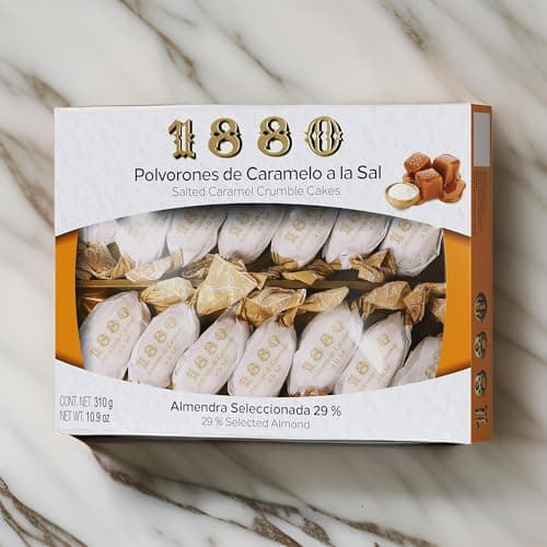 Sablés Caramel Salé 1880, Qualité Suprême pour Des Fêtes Élégantes, Recette Artisanale traditionnelle, 280 Grammes pour