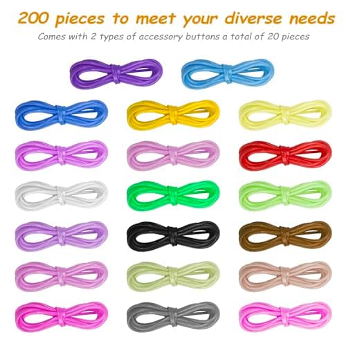 Tekenewbse Scooby Doo Scoubidou Pastel Fil Elastique - Cordon Pailleté pour Brassage Colliers 200 Pcs | Accessoires de M