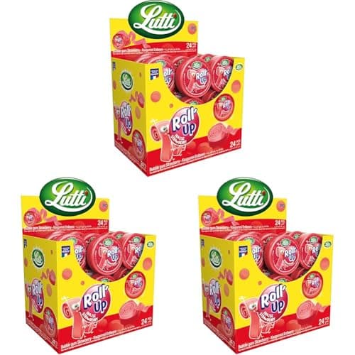 Fuites Lutti Roll'Up Fraises (Lot de 3) 29g Fraises Rouges Décongelées Faciles et Rapides