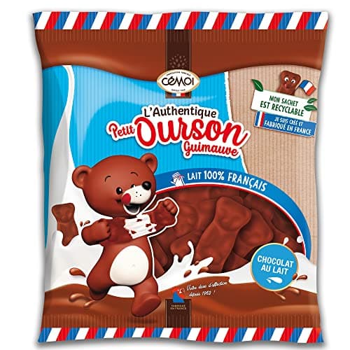 Cémoi l'Authentique petit Ourson chocolat au lait pour enfants - À déguster à l'heure du goûter - Prix compétitif - Sach