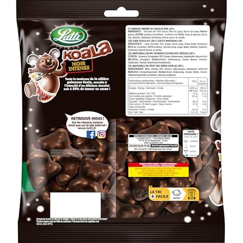 Lutti Koala Noir 185g - Jouet Doux et Sécurisé pour Enfants à Domicile