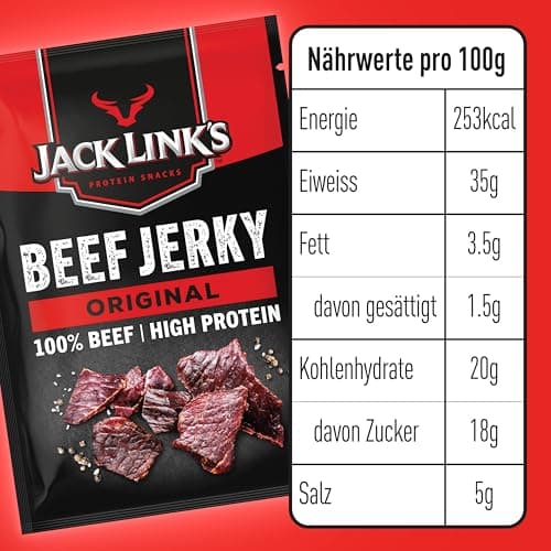 Jack Links Beef Jerky Pack de mélanges - Viande séchée riche en protéines - Snack pour sportifs - 12 x 25 g