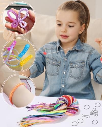 Kureny Scooby Doo 200 Bâtons Scoubidou Fil Elastique Cordon pour Créatives Porte-Clés et Colliers