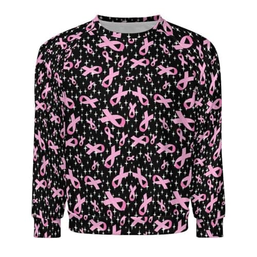 VOSERY Sweat-shirt Anti-Cancer Breast pour Homme, Pull Manches Longues Tendance Décontracté, Vêtements Éco-Conçu à Col R