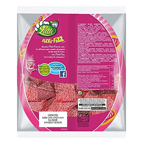 Titre SEO optimisé : LUTTI - Flexi-Fizz Fraise 225g - Lot de 4 - Bonbon Effervescent pour Maux d'estomac - Vendu Par Lot