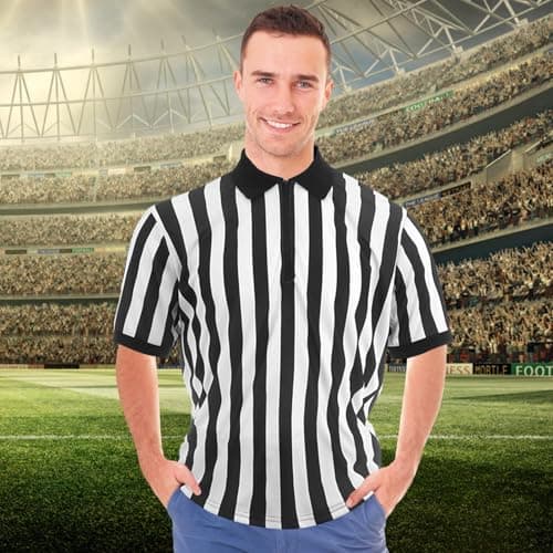 Maillot d'arbitre respirant pour hommes et femmes | Costume de juges à col | Halloween, baseball, football, lutte, pom-p