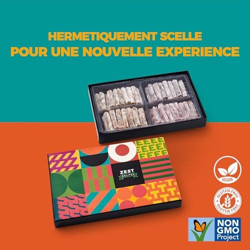 Zest Delites - Boîte-cadeau de Délice turc pour tous, Turkish Delight 250 g, Loukoums Offrez du Bonheur