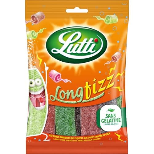 Lutti Long Fizz 200g - comprimés anti-douleur rapides pour usage quotidien, lot de 1igarette Lutti Long Fizz 200g (1 uni