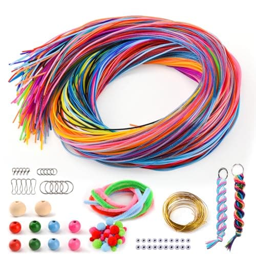 Kits Scooby Doo Scoubidou 295 Pièces pour Enfants Jouets Artisanat Sellier Perles Bois Pompons Bricolage Colliers Bracel