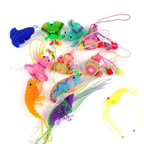 Strings scoubidou en plastique tressé 200 pièces, 20 couleurs, clips à clipser et anneaux, pour bricolage, travaux manue