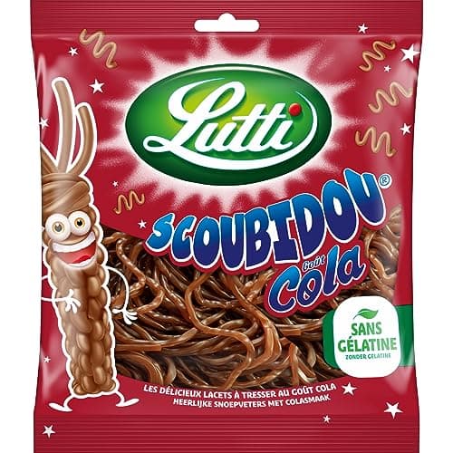 Lutti Scoubidou Cola 200 g pour enfants en fête à la plage ou à la maison functionalities colorées et résistantes