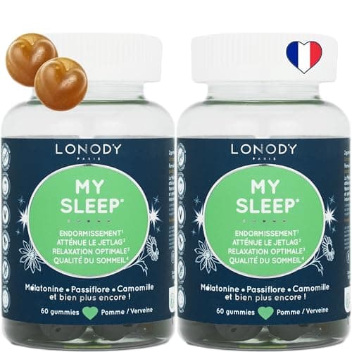 Lonody - Gummies Sommeil Extra Fort Pack 2 Mois - Mélatonine 1,9 mg, Valériane et Tryptophane - Complément Alimentaire R