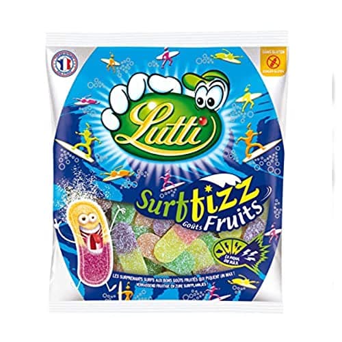 Bonbons Lutti surffizz, goûts fruits extra acide - Idéal pour les adolescents - Week-ends de leisure