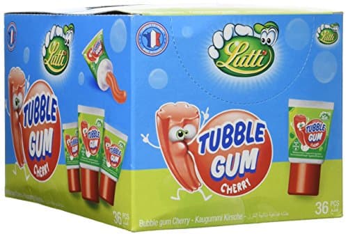 LUTTI Présentoir 36 Tubble Gum Cherry pour Magasins de Vending Élevage de Sucre Multifonctionnel 1,260 kg
