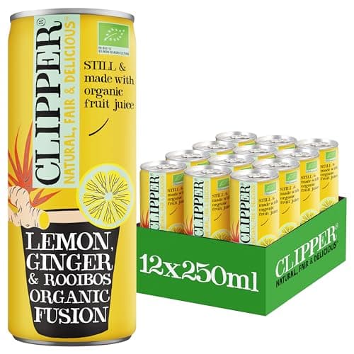 CLIPPER Boisson Rafraîchissante Bio Citron Citron Vert Menthe 0 Sucre Ajouté 25cl x 12 EU Organic — Citron & Gingembre
