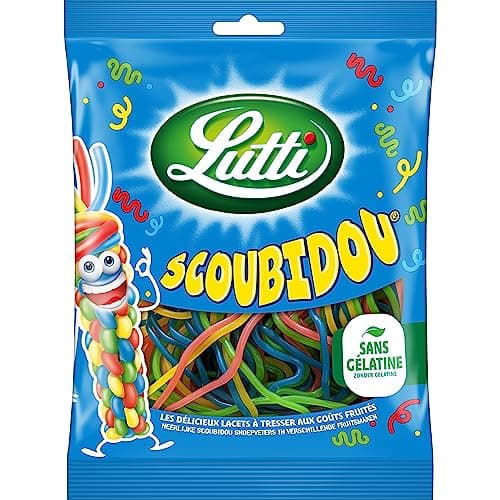 Lutti Scoubidou Bonbons 100g - Traditionnelles Bonbons pour Enfants, 100 Grammes