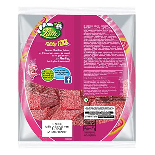 Lutti Fraise Flexi-Fizz Fils Boissons 225 g pour Enfants en Voyage