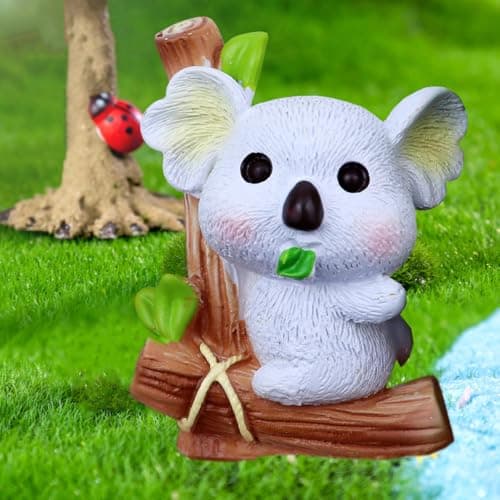 Silars Mini Koala Figurine pour Gateau, Miniature Résine Koala Ornement pour Table Ornement Paysage Décor, Idéal pour Bi