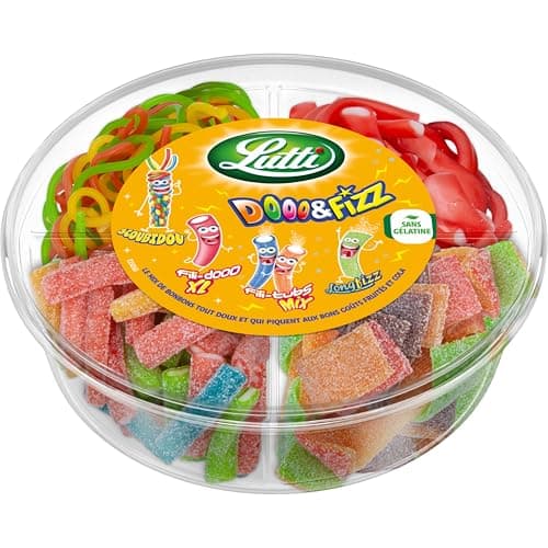 Lutti Bonbons Bleu Rose 450g Lot de 1 Fruit DoooFizz