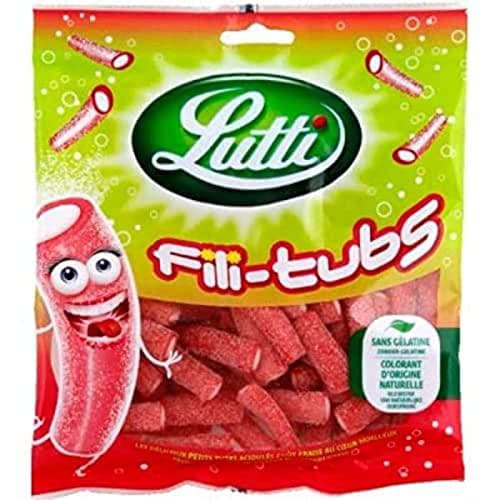 Lutti Fili-tubs Fraise 200g pour enfants en famille à la maison parfum délicieux
