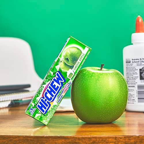 HI-CHEW Bonbons à Mâcher Saveur Pomme Verte Populaire par les Adolescents lors de l'École Matin et Après-Sexe Dur et Cra