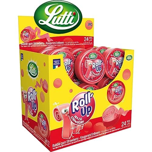 Fuites Lutti Roll'Up Fraises (Lot de 3) 29g Fraises Rouges Décongelées Faciles et Rapides