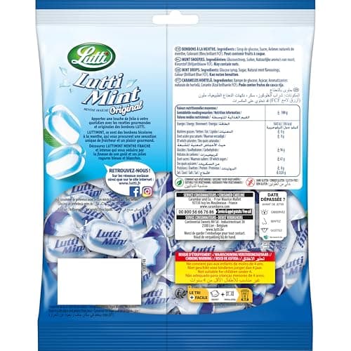 Lutti Luttmint menthe fraiche original pour enfants en famille lors de soirées entre amis 100G aromatic-fresh-mint-flavo